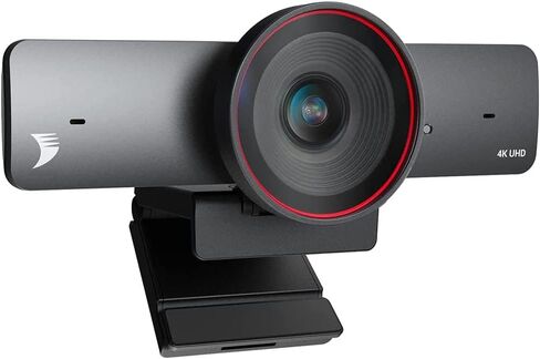 كاميرا ويب WYRESTORM Zoom المعتمدة AI 4K، تكبير رقمي 8X، FOV 106 درجة، تأطير تلقائي، إلغاء ضوضاء الميكروفونات المزدوجة، كاميرا ويب USB مثالية للاجتماعات والمؤتمرات والتعليم عن بعد والبث المباشر عالي الدقة in Kuwait