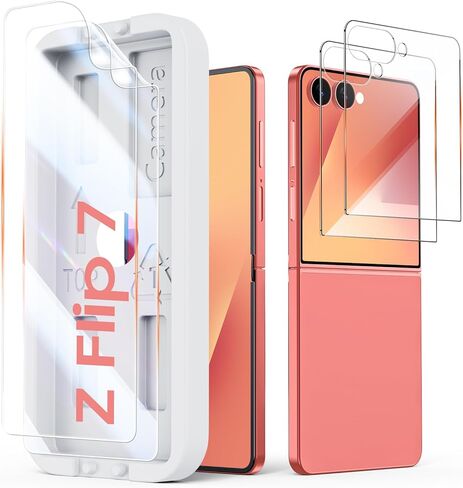 for Motorola Razr 2025/ 2024 Screen Protectors, 2 Packs Inner Screen TPU Protective Film [Installation Kit] + 2 Packs Outer Screen Tempered Film, Ultra High Definition, Durable, Wrinkle Resistant, Scratch Resistant, Bubble Free, Newbie Friendly in Saudi Arabia