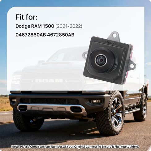 04672850AB Rear View Camera Replacement for Dodge RAM 1500 2021 2022, OE Backup Cam Replaces 4672850AB by GreenYi in Saudi Arabia