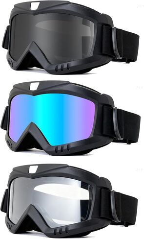 Dirt Bike Goggles 3 Pack Motorcycle Riding ATV Ski Goggles Windproof and Dustproof Glasses in Saudi Arabia