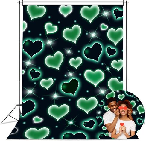 Early 2000s Photography Backdrop 5x7FT Red Heart Valentine Day Photo Background Sweet 16 18th 21th 30th Women Birthday Party Decorations Selfile Wall Decor in Saudi Arabia