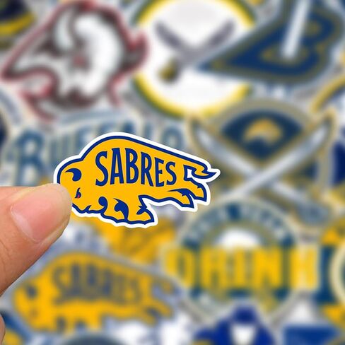 25 قطعة من ملصقات Buffalo American Hockey Sabers لزجاجة المياه، والكمبيوتر المحمول، والدراجة، والكمبيوتر، والدراجات النارية، وحقيبة السفر، وملصق تزيين ملصق السيارة in Kuwait