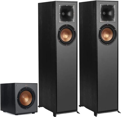 Klipsch Reference R-610F Floorstanding Speakers (Pair) + R-100SW 10″ Powered Subwoofer – Home Theater Tower Speaker & Deep Bass Subwoofer Bundle in Saudi Arabia