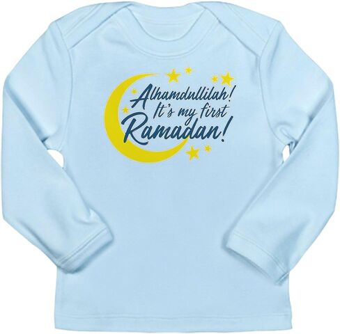 تي شيرت CafePress It's My First Ramada بأكمام طويلة للرضع، تي شيرت لطيف بأكمام طويلة للأطفال الرضع in Kuwait