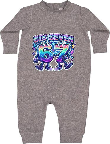 Six Seven 67 Retro Pixel Buddies Infant Fleece Rompers, Warm, Adorable in Saudi Arabia