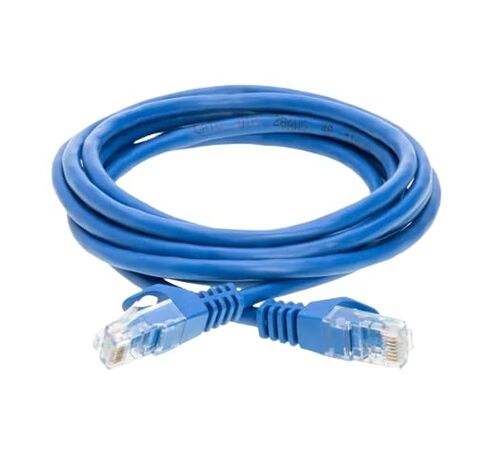 كابل تصحيح شبكة إيثرنت SATMAXIMUM Cat6 بسرعة 550 ميجا هرتز جيجابت للإنترنت، بدون مشبك للكمبيوتر الشخصي والكمبيوتر المحمول والمودم والموجه ووحدات التحكم - المنزل والمكتب، أزرق (15 قدم) in Kuwait