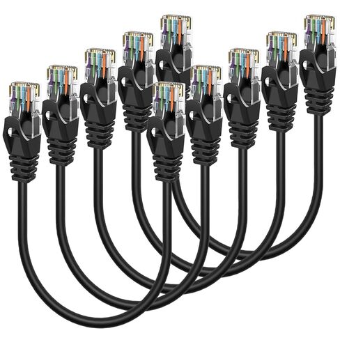 كابل إيثرنت Cat6 - 6 أقدام (1.8 متر) 5 عبوات متعددة الألوان، Cat6 RJ45، LAN، 24AWG UTP، شبكة، رقعة، كابل إنترنت - (6 أقدام، 5 حزم) in Kuwait