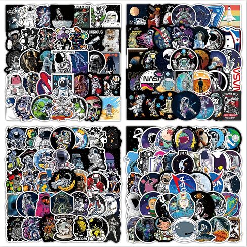 200 قطعة من ملصقات الفضاء للأطفال، ملصقات رواد فضاء ناسا من الفينيل المقاوم للماء، هدايا بموضوع الفضاء للبالغين، ملصق كوكب لزجاجات المياه، وأجهزة الكمبيوتر المحمول، والمجلات، والخوذة، وسجلات القصاصات in Kuwait
