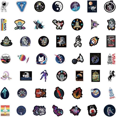 200 قطعة من ملصقات الفضاء للأطفال، ملصقات رواد فضاء ناسا من الفينيل المقاوم للماء، هدايا بموضوع الفضاء للبالغين، ملصق كوكب لزجاجات المياه، وأجهزة الكمبيوتر المحمول، والمجلات، والخوذة، وسجلات القصاصات in Kuwait