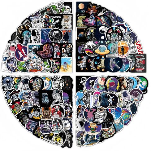 200 قطعة من ملصقات الفضاء للأطفال، ملصقات رواد فضاء ناسا من الفينيل المقاوم للماء، هدايا بموضوع الفضاء للبالغين، ملصق كوكب لزجاجات المياه، وأجهزة الكمبيوتر المحمول، والمجلات، والخوذة، وسجلات القصاصات in Kuwait