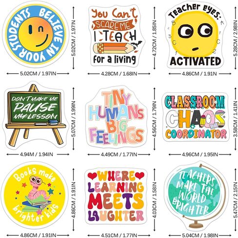 200 قطعة من ملصقات المعلم المضحكة من SigyoJeom، ملصقات فينيل اقتباس للمعلم مقاومة للماء لمجلة مخطط زجاجة المياه للكمبيوتر المحمول، هدايا تقدير المعلم بالجملة لزملاء العمل البالغين in Kuwait