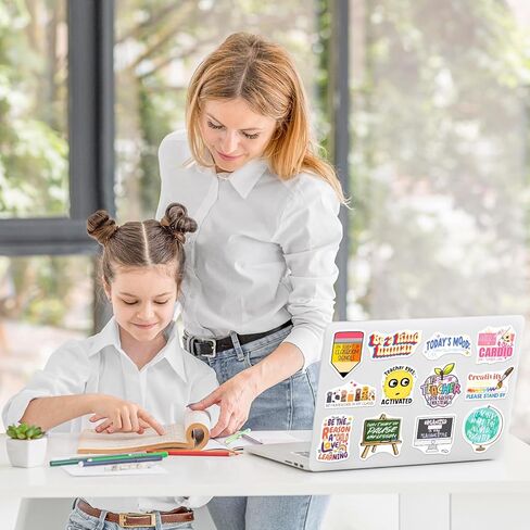 200 قطعة من ملصقات المعلم المضحكة من SigyoJeom، ملصقات فينيل اقتباس للمعلم مقاومة للماء لمجلة مخطط زجاجة المياه للكمبيوتر المحمول، هدايا تقدير المعلم بالجملة لزملاء العمل البالغين in Kuwait