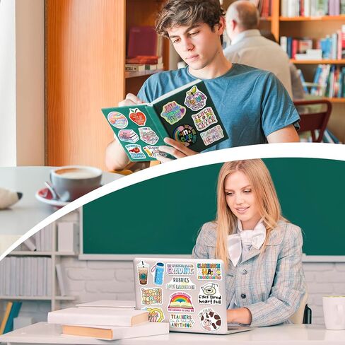 200 قطعة من ملصقات المعلم المضحكة من SigyoJeom، ملصقات فينيل اقتباس للمعلم مقاومة للماء لمجلة مخطط زجاجة المياه للكمبيوتر المحمول، هدايا تقدير المعلم بالجملة لزملاء العمل البالغين in Kuwait