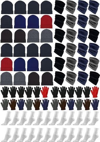 96x Winter Gloves, Beanies, Crew Socks, Neck Warmers Donation Charity Care Bulk Bundle in Saudi Arabia