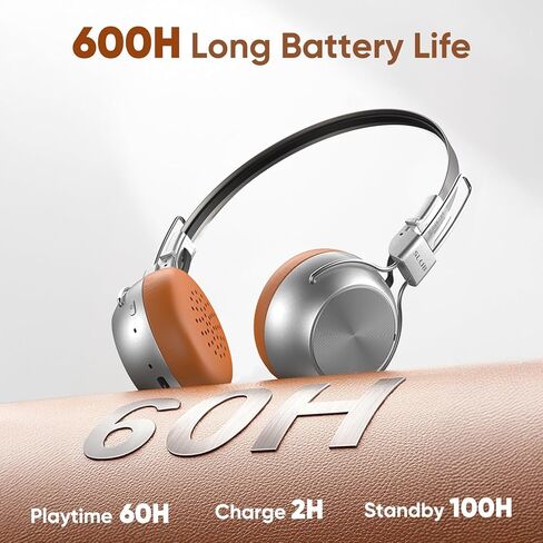 سماعات رأس لاسلكية، بلوتوث 6.0 الكمون المنخفض للغاية، إلغاء الضوضاء، مكالمات واضحة، صوت هاي فاي، الاقتران التلقائي، وضع مزدوج سلكي ولاسلكي، شحن من النوع C، وقت تشغيل يصل إلى 60 ساعة، قابلة للطي، خفيفة الوزن. in Kuwait