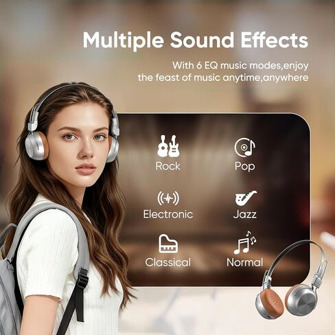 سماعات رأس لاسلكية، بلوتوث 6.0 الكمون المنخفض للغاية، إلغاء الضوضاء، مكالمات واضحة، صوت هاي فاي، الاقتران التلقائي، وضع مزدوج سلكي ولاسلكي، شحن من النوع C، وقت تشغيل يصل إلى 60 ساعة، قابلة للطي، خفيفة الوزن. in Kuwait