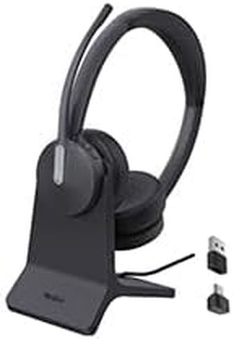 Yealink BH70 Dual Wireless Headset with Charging Stand, Teams Certified Bluetooth Headphone with Mic for Work, up to 35h Talk Time, 147g All-Day Comfort Perfect for Open Office Hybrid Work in Saudi Arabia