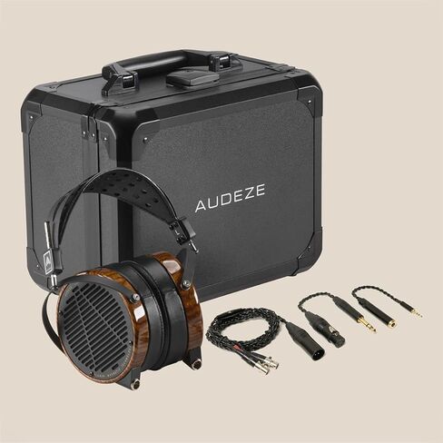 سماعات الرأس Audeze LCD-3 المستوية المغناطيسية فوق الأذن مع حقيبة حمل (زيبرانو، خالية من الجلد) in Kuwait