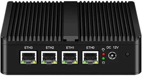 Fanless Mini PC N2840 with 4*i210 1000Mbs LAN, 2*USB3.0,HDMI,1*VGA,Mini Desktop Computer Support Dual Band WiFi for Industry Business,NO RAM NO SSD (8GB RAM 128GB SSD) in Saudi Arabia