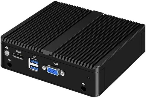 Fanless Mini PC N2840 with 4*i210 1000Mbs LAN, 2*USB3.0,HDMI,1*VGA,Mini Desktop Computer Support Dual Band WiFi for Industry Business,NO RAM NO SSD (8GB RAM 128GB SSD) in Saudi Arabia