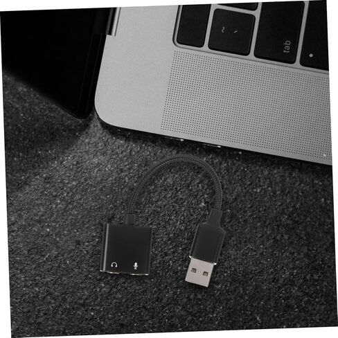 بطاقة صوت USB خارجية ومحول مقسم سماعة الرأس لأجهزة الكمبيوتر والأجهزة اللوحية التوصيل والتشغيل لا حاجة إلى برنامج تشغيل محول صوت عالي الدقة مع سماعة رأس ميكروفون صوتية ثابتة وواضحة in Kuwait