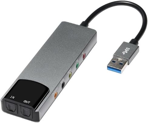 Tangxi 6 in 1 USB External Sound Card, 5.1/7.1 Channel External Stereo Audio Adapter with SPDIF Port, 3.5mm Headphone and Microphone Jack in Saudi Arabia