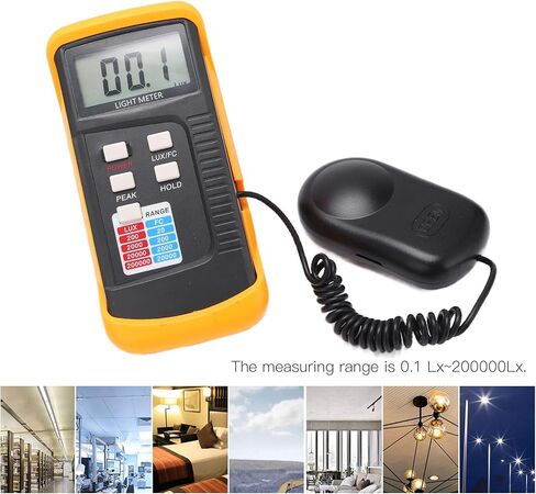 LX1330B Digital Illuminance Light Meter, 0.1~200000 Measurement Range Lux Meter Photometer, Handheld Illuminance Luminometer in Saudi Arabia