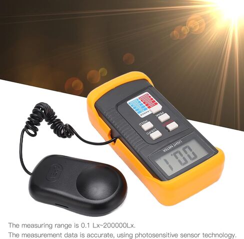 LX1330B Digital Illuminance Light Meter, 0.1~200000 Measurement Range Lux Meter Photometer, Handheld Illuminance Luminometer in Saudi Arabia