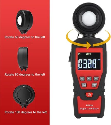 HT620 مقياس الإضاءة الرقمي Luxmeter مع سهولة الاستخدام لقياس الإضاءة الداخلية والخارجية in Saudi Arabia