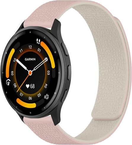 سوار مغناطيسي من السيليكون مقاس 22 مم متوافق مع Garmin Venu 4/3 45 مم/Forerunner 570 47 مم، حزام رياضي ناعم، حزام معصم بديل لموسيقى Garmin Forerunner 265/255/255 (أسود + برتقالي) in Kuwait