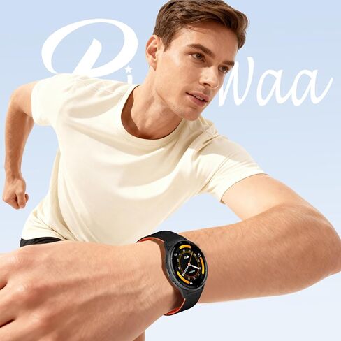 سوار مغناطيسي من السيليكون مقاس 22 مم متوافق مع Garmin Venu 4/3 45 مم/Forerunner 570 47 مم، حزام رياضي ناعم، حزام معصم بديل لموسيقى Garmin Forerunner 265/255/255 (أسود + برتقالي) in Kuwait