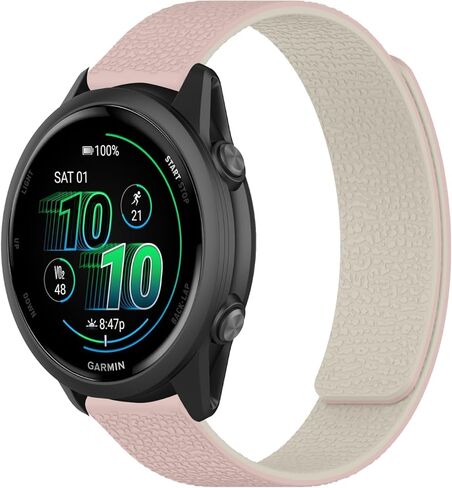 سوار مغناطيسي من السيليكون مقاس 22 مم متوافق مع Garmin Venu 4/3 45 مم/Forerunner 570 47 مم، حزام رياضي ناعم، حزام معصم بديل لموسيقى Garmin Forerunner 265/255/255 (أسود + برتقالي) in Kuwait