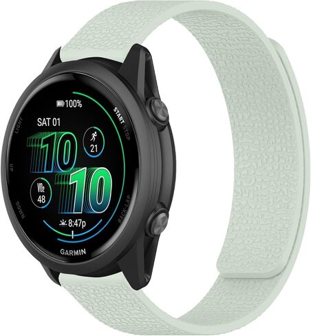 سوار مغناطيسي من السيليكون مقاس 22 مم متوافق مع Garmin Venu 4/3 45 مم/Forerunner 570 47 مم، حزام رياضي ناعم، حزام معصم بديل لموسيقى Garmin Forerunner 265/255/255 (أسود + برتقالي) in Kuwait