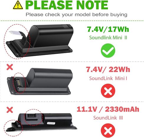 شراء فاخر بطارية بديلة 2297 مللي أمبير في الساعة 088796 088789 088772 080841 لسلسلة Bose Soundlink Mini 2/Soundlink Mini II in Kuwait