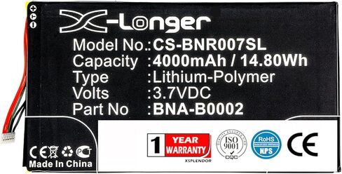 بطارية بديلة لجهاز Barnes & NOBLEBNRV400 BNTV400 Nook HD 7 الجزء اللوحي رقم BNA-B0002 L83-4977-266-01-4 in Kuwait