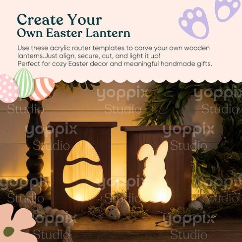 مجموعة قوالب توجيه أكريليك YOPPIX مكونة من 10 قطع - استنسل النجارة مقاس 8 × 5.5 بوصة مع أنماط هدايا شجرة عيد الميلاد، قوالب أكريليك شفافة بسمك 5 مم للحرف اليدوية وديكورات العطلات in Kuwait