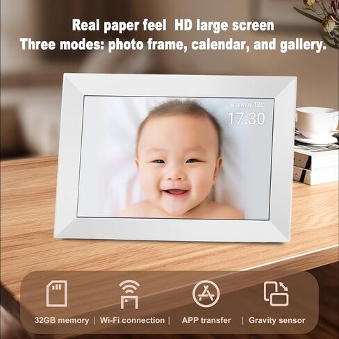 إطار صور رقمي Yunseity مقاس 15.6 بوصة، إطار صورة بشاشة تعمل باللمس بدقة 1920x1080 FHD مع ذاكرة 32 جيجابايت، جهاز تحكم عن بعد للتطبيق، لرعاية المسنين في معرض تقويم العائلة الفني (قابس الولايات المتحدة) in Kuwait