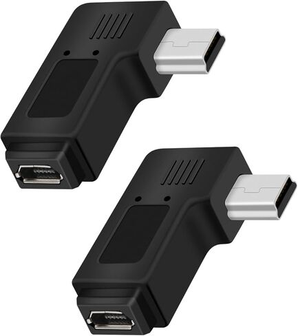 محول USB صغير بزاوية 90 درجة ذكر إلى Micro USB أنثى، يدعم الشحن ونقل البيانات متوافق مع الكاميرات الرقمية، ومشغلات MP3، ومحركات الأقراص الصلبة المحمولة، وكاميرات داش (عبوتان) in Saudi Arabia