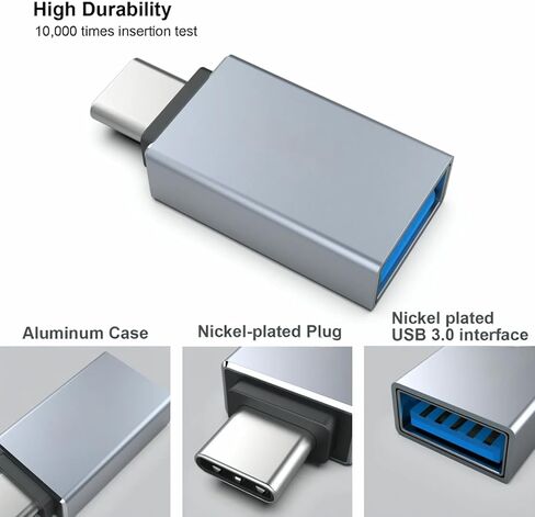 BENFEI USB C to USB 3.0 Adapter, 3 Pack USB C to A Male to Female Adapter Compatible with iPhone 15 Pro/Max, MacBook Pro/Air 2023, iPad Pro, iMac, S23, XPS 17, Surface Book 3 and More - Gray in Saudi Arabia
