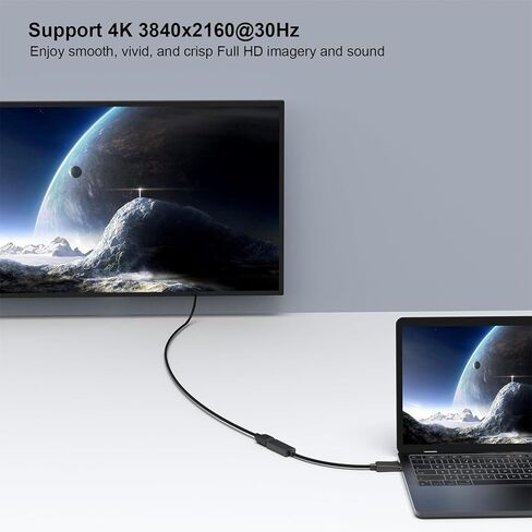 2 Pack 4K Display Port to HDMI Adapter, Uni-Directional DP 1.2 Computer to HDMI 1.4 Screen Gold-Plated DP Display Port to HDMI Adapter (Male to Female) Compatible with Lenovo, Dell, HP in Saudi Arabia