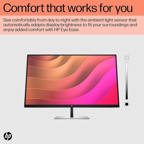 شاشة HP E32k G5 مقاس 32 بوصة 4K USB-C مع وقت استجابة 5 مللي ثانية، مضادة للتوهج، خالية من الوميض، حامل VESA (100 مم)، منفذ عرض، HDMI ومنفذ USB Dockztorm، لون أسود/فضي (6N4D6AA#ABA) in Kuwait