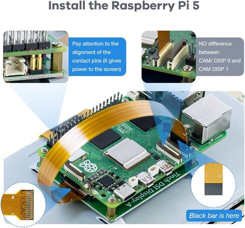 شاشة لمس IPS DSI مقاس 7 بوصة متوافقة مع Raspberry Pi 5، شاشة سعوية 800 × 480 واجهة MIPI DSI خالية من السائق in Kuwait