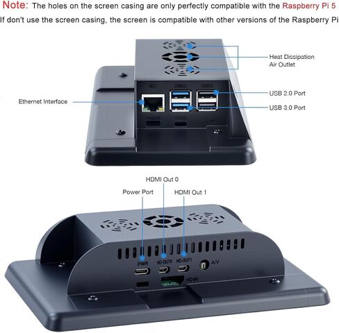 شاشة لمس IPS DSI مقاس 7 بوصة متوافقة مع Raspberry Pi 5، شاشة سعوية 800 × 480 واجهة MIPI DSI خالية من السائق in Kuwait
