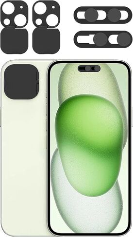 Privacy Cover Compatible for iPhone 16 Pro/16 Pro Max with Front Camera Cover,Protect Privacy and Security,Open/Close Face Recogition Anti-Spy Camera Cover, Easy-Adhesive Design-2Pack Black in Saudi Arabia
