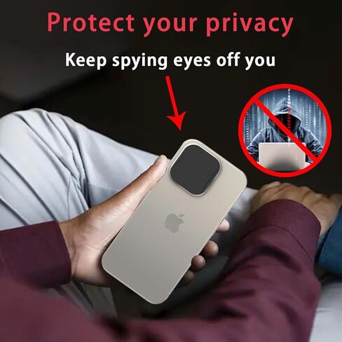 Privacy Cover Compatible for iPhone 16 Pro/16 Pro Max with Front Camera Cover,Protect Privacy and Security,Open/Close Face Recogition Anti-Spy Camera Cover, Easy-Adhesive Design-2Pack Black in Saudi Arabia