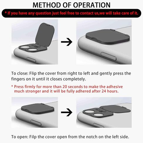 Privacy Cover Compatible for iPhone 16 Pro/16 Pro Max with Front Camera Cover,Protect Privacy and Security,Open/Close Face Recogition Anti-Spy Camera Cover, Easy-Adhesive Design-2Pack Black in Saudi Arabia