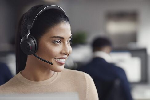 Jabra Evolve2 65 Wireless Headset Certified for MS Teams, Bluetooth Dongle, Compatible with Zoom, Meet, Ideal for Work from Home, Phone Calls, Video Calls, Bundled w/Mobile Wallet, Gold Support in Saudi Arabia