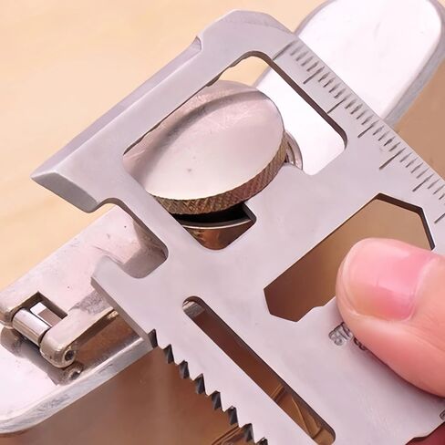 Multitool Card 11-in-1 Survival Tool (w/Leather Holder) - Credit Card Size Pocket EDC Gear w/Bottle Opener & Saw - Camping Gift for Men, Dad in Saudi Arabia