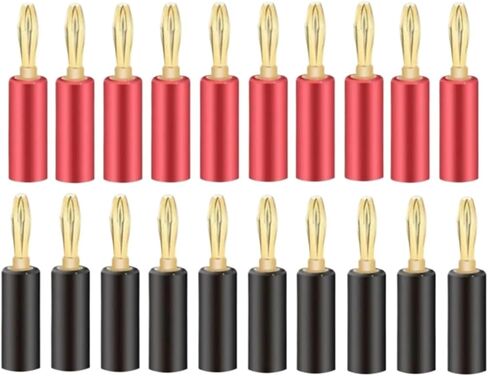 50pcs/100pcs 4mm Audio Speaker Screw Banana Plugs Connector Red Black Screw Type Speaker Cable Wire Pin Banana Connectors(50pcs) in Saudi Arabia