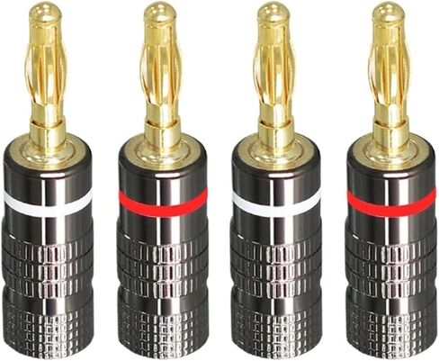 24K Gold Plated Speaker Banana Plugs Open Screw Type Audio Banana Connector in Saudi Arabia